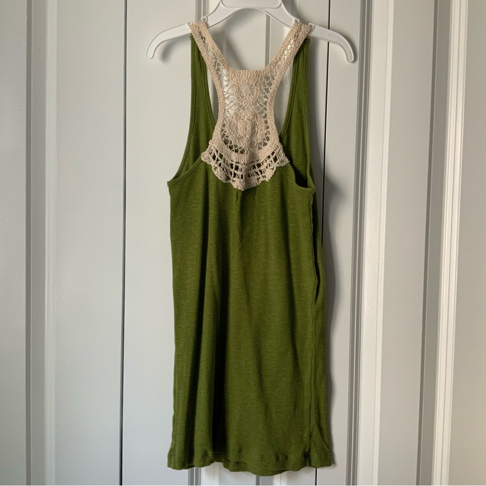 Crochet Racertank 100% cotton Mudd brand